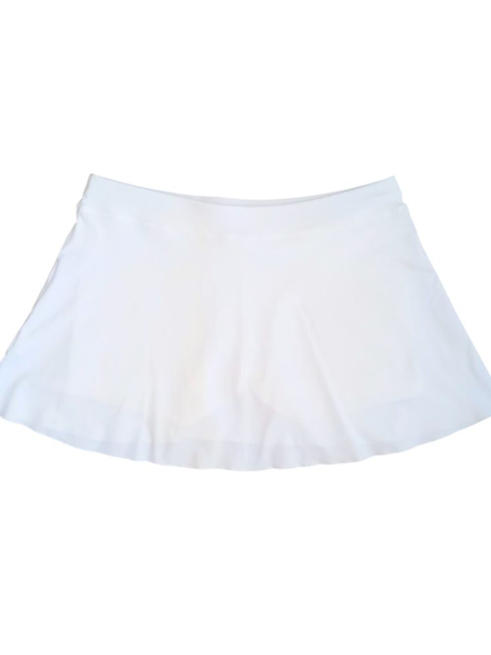 Sofibella White Tennis Skirt Skort - Athletic Mini Skirt with Built-In Shorts, S